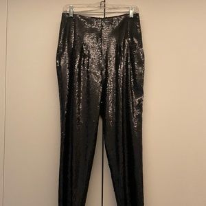 Joie Black Sequin Ankle Pants